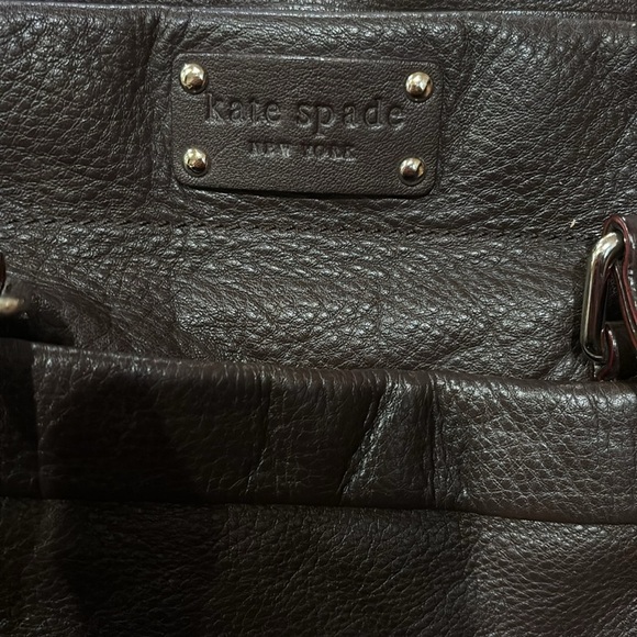 KATE SPADE BROWN LEATHER BAG GORGEOUS LEATHER 15” WIDE 8” LENGTH - Picture 9 of 14